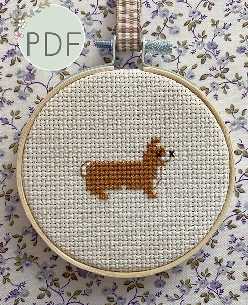 Welsh Corgi Mini Cross Stitch Pattern