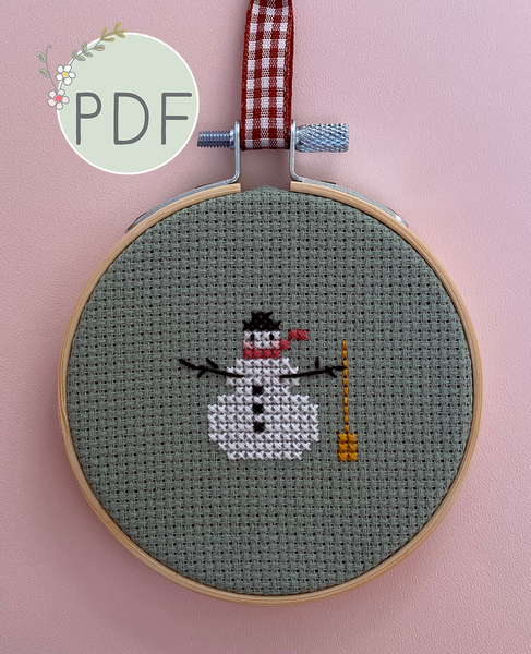 Snowman Mini Cross Stitch Pattern