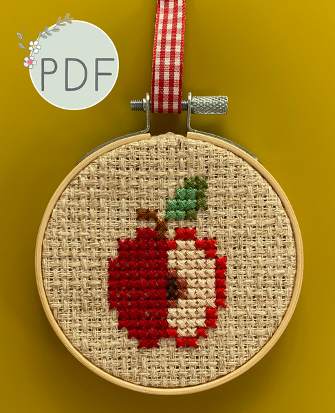 Big Apple Mini Cross Stitch Pattern