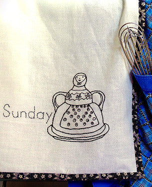 Pleasant Kitchen Dishtowels Embroidery Pattern