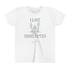 I Love Cross Stitch (with Bunny and Party Horn) Kid's Tee Shirt