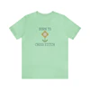 Born to Cross Stitch (with Flower) Tee Shirt