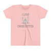 I Love Cross Stitch (with Bunny and Party Horn) Kid's Tee Shirt