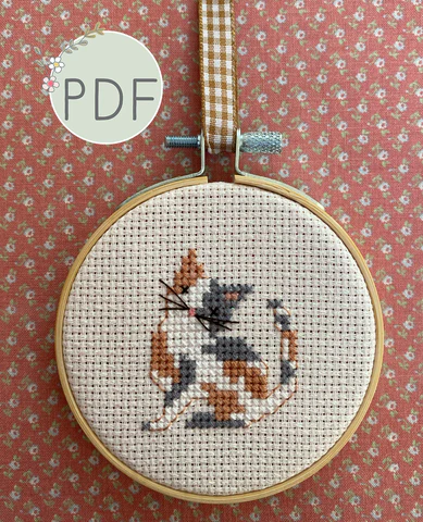 Calico Kitten Mini Cross Stitch Pattern