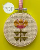 Big Flower Mini Cross Stitch Pattern