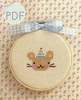 Party Mouse Mini Cross Stitch Pattern