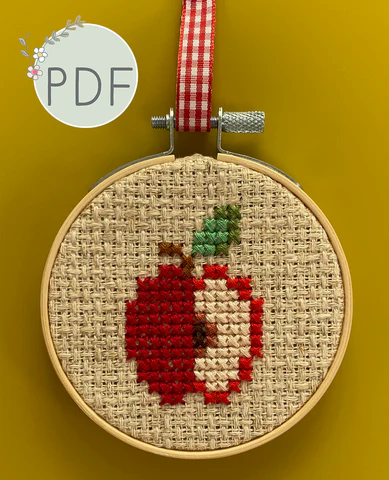 Big Apple Mini Cross Stitch Pattern