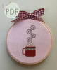 Steaming Mug Mini Cross Stitch Pattern