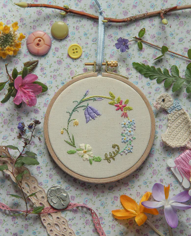 Spring Wreath Embroidery Kit