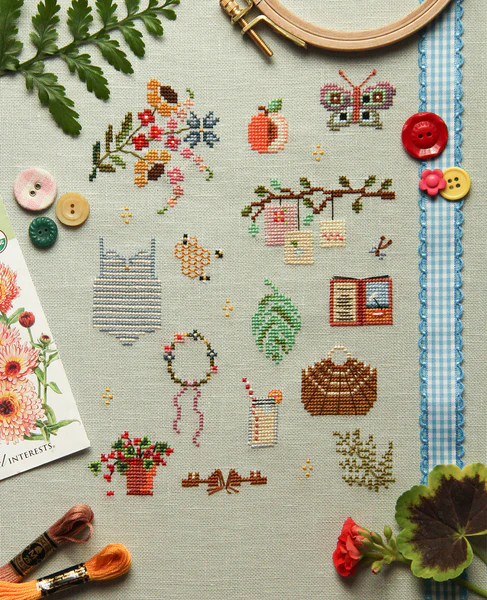 Things of Summer Cross Stitch Sampler Kit