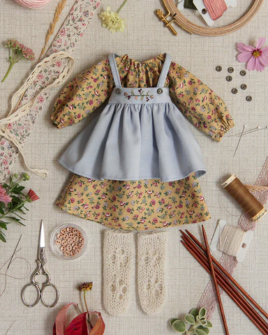 Peasant Dress, Pinafore, and Stockings Sewing Pattern