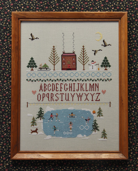 Evening Skate Cross Stitch Sampler Kit