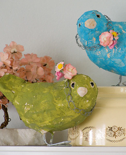 Friendly Bird Papier Mache Sculpture Pattern