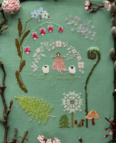 Time of Flowers Cross Stitch Sampler Kit