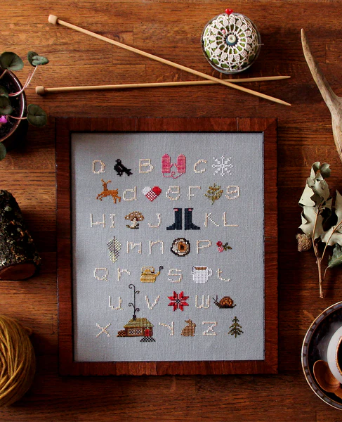 Winterwoods ABCs Cross Stitch Sampler Pattern